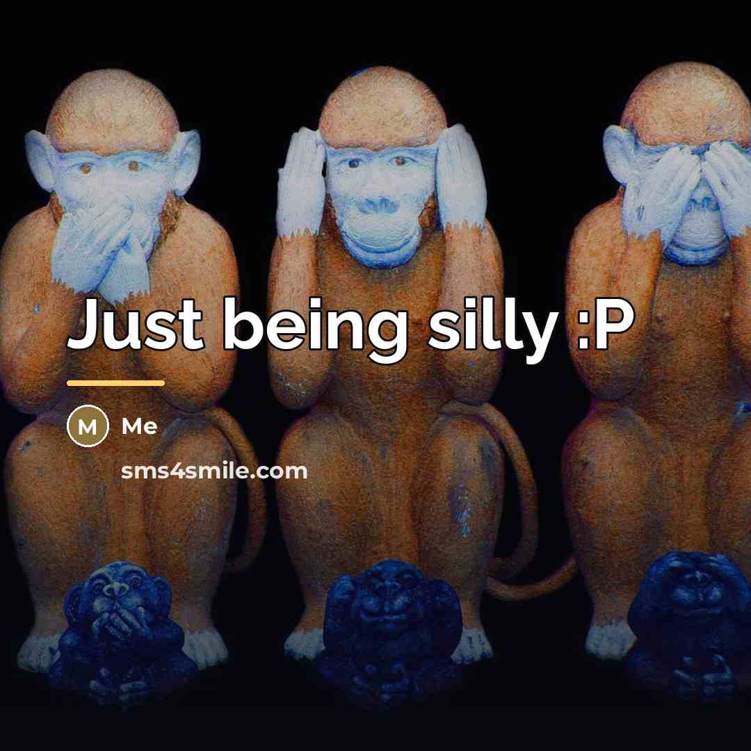 “Just being silly :P…” quote by Me