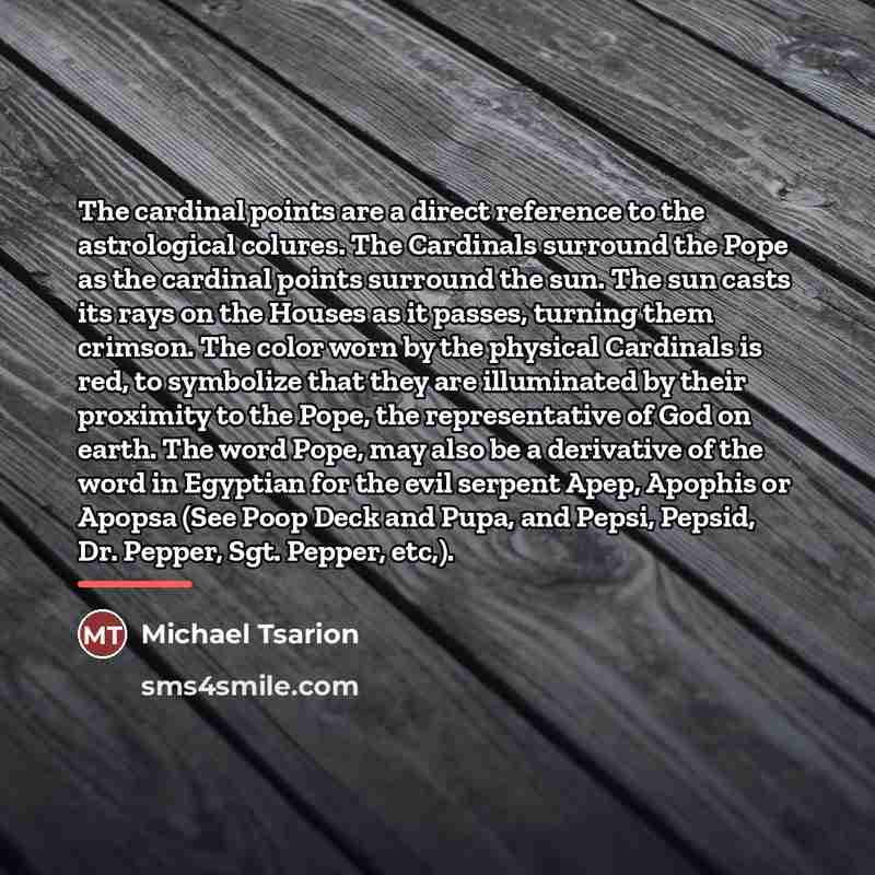 “The cardinal points are a direct reference to the astrological…” quote by Michael Tsarion