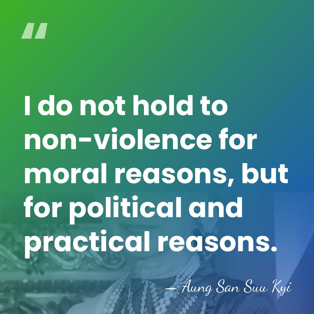 I do not hold to non-violence for moral reasons, but for political&hellip; - Aung San Suu Kyi
