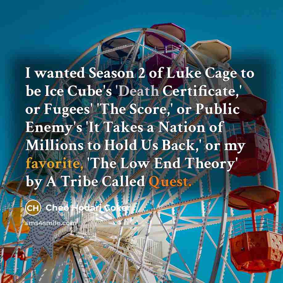 “I wanted Season 2 of Luke Cage to be Ice…” quote by Cheo Hodari Coker