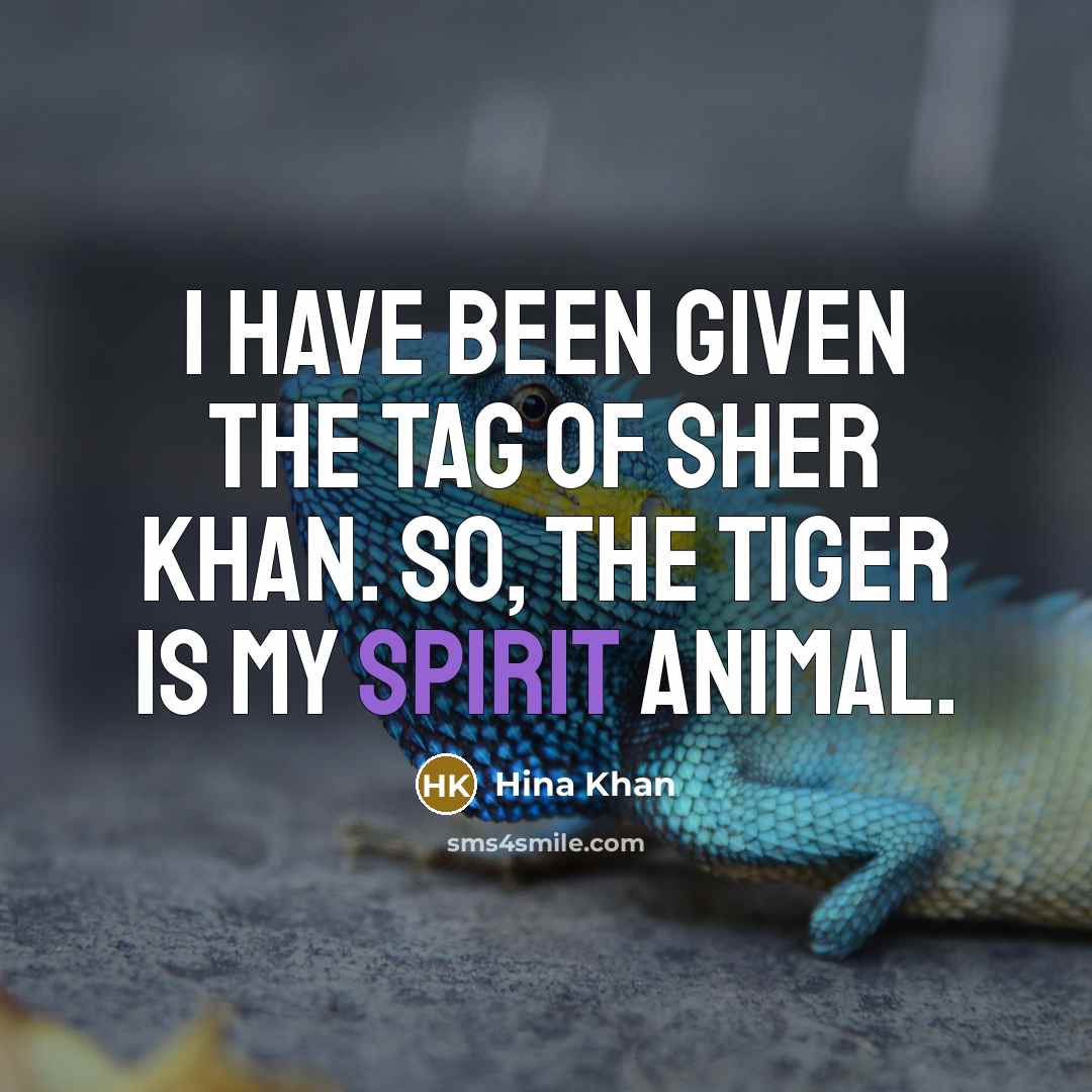 “I have been given the tag of Sher Khan. So,…” quote by Hina Khan