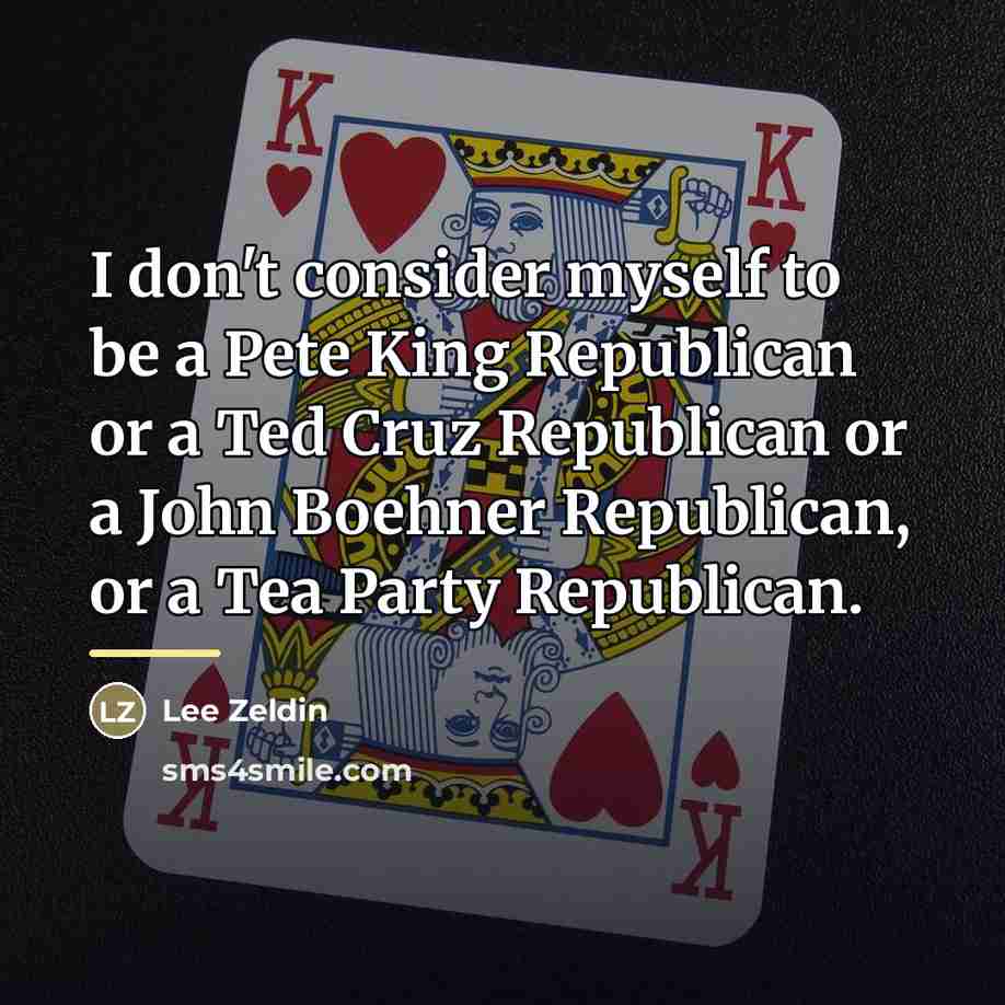 “I don't consider myself to be a Pete King Republican…” quote by Lee Zeldin