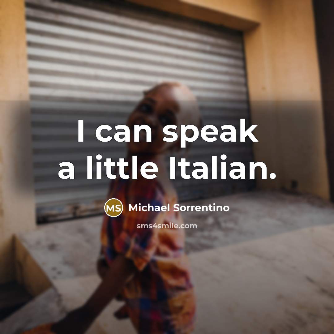 “I can speak a little Italian.…” quote by Michael Sorrentino