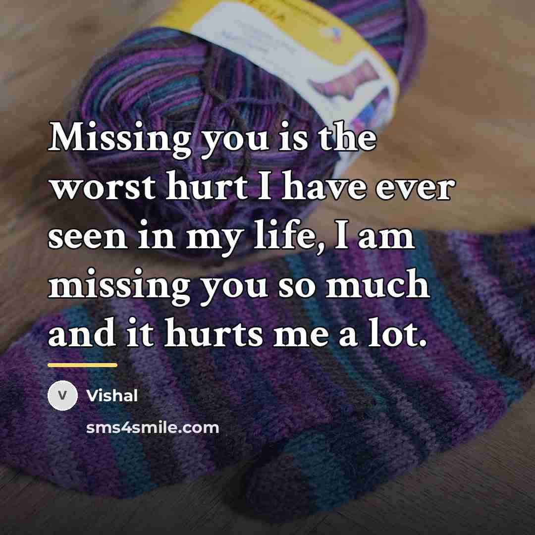 “Missing you is the worst hurt I have ever seen…” quote by Vishal