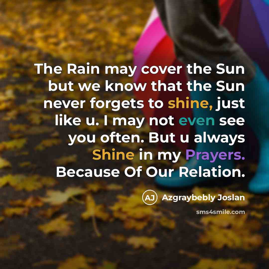 “The Rain may cover the Sun but we know that…” quote by Azgraybebly Joslan