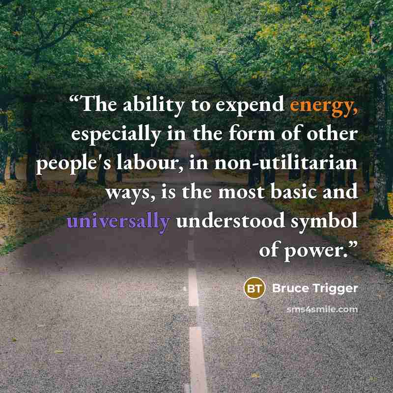 “The ability to expend energy, especially in the form of other people's labour, in non-utilitarian ways, is the most basic and universally understood symbol of power.” quote by Bruce Trigger
