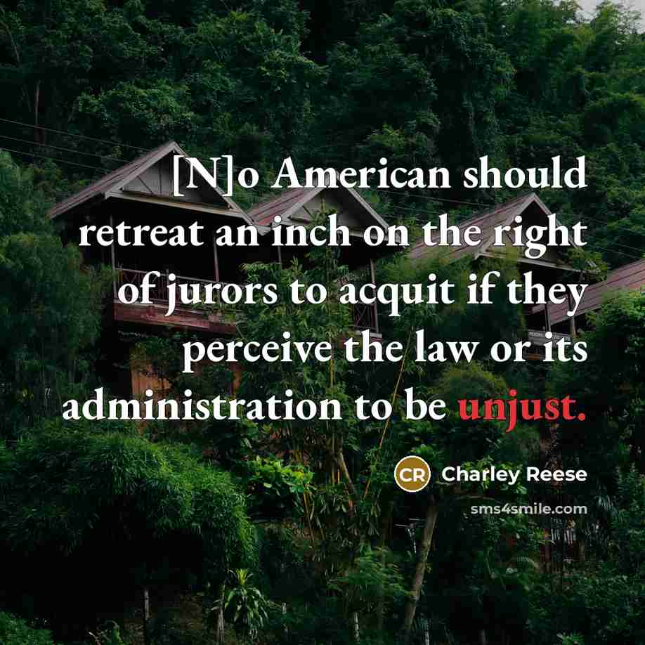 “[N]o American should retreat an inch on the right of…” quote by Charley Reese