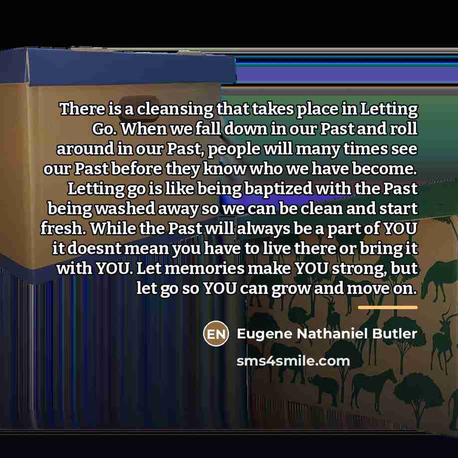 “There is a cleansing that takes place in Letting Go.…” quote by Eugene Nathaniel Butler