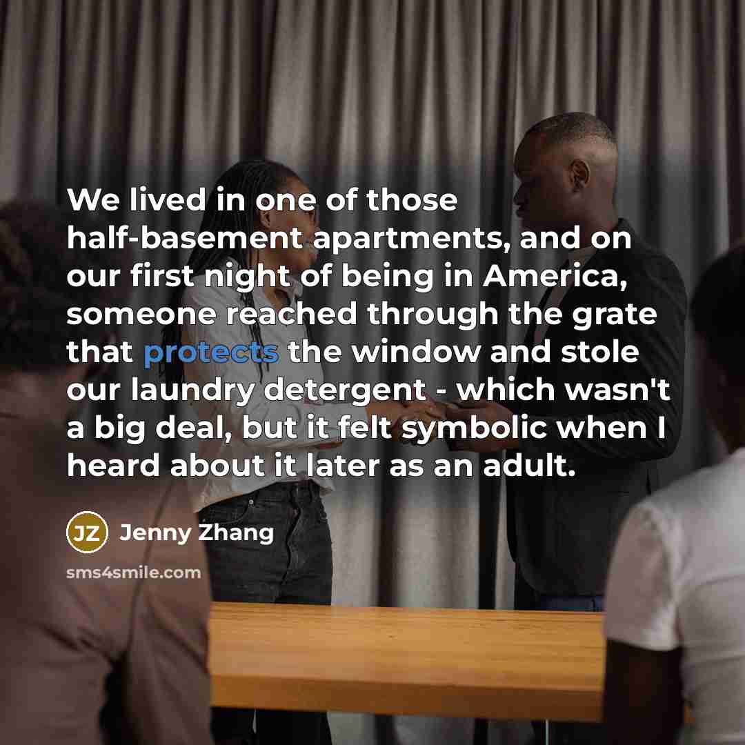 “We lived in one of those half-basement apartments, and on…” quote by Jenny Zhang