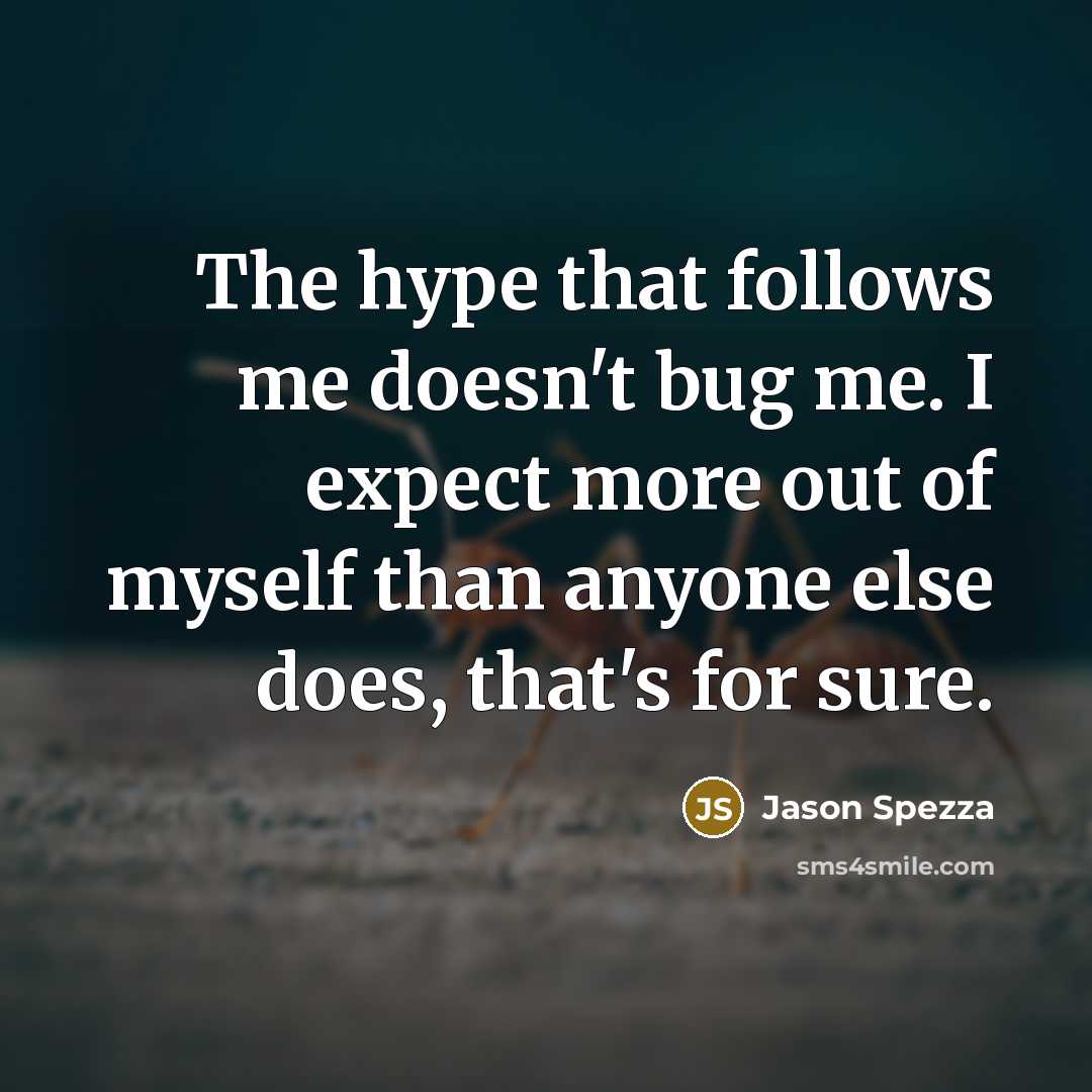 “The hype that follows me doesn't bug me. I expect…” quote by Jason Spezza
