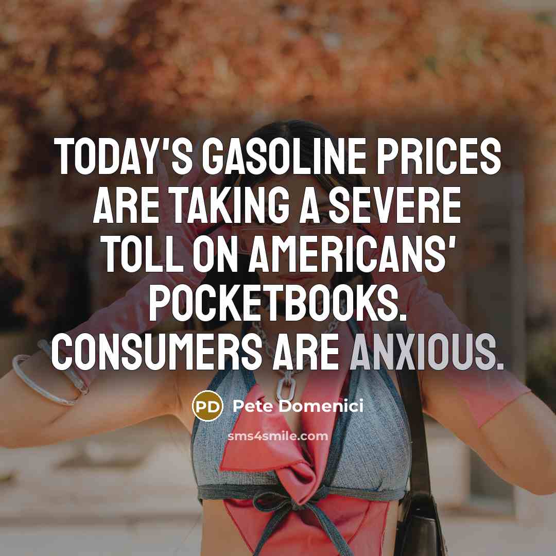 “Today's gasoline prices are taking a severe toll on Americans'…” quote by Pete Domenici