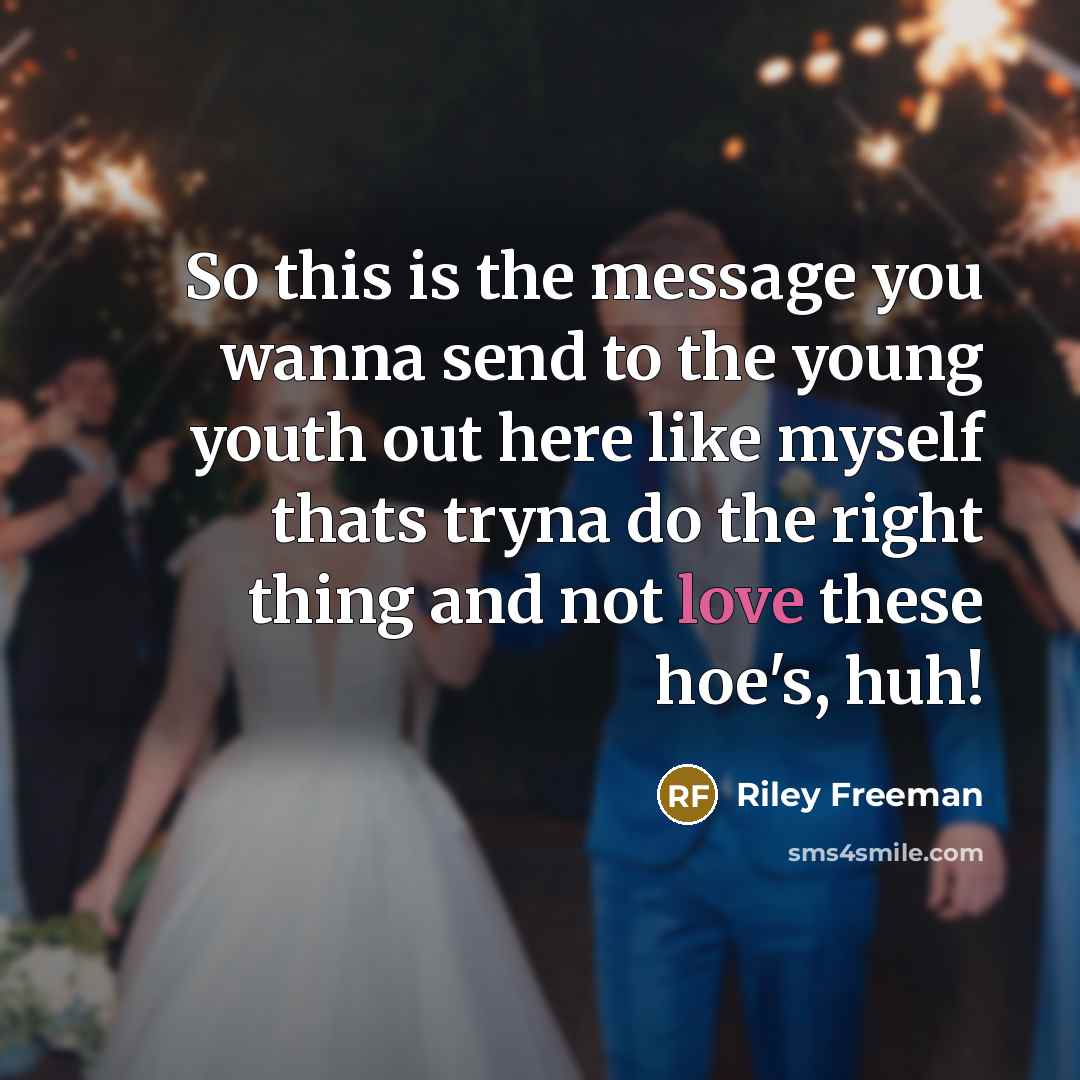 “So this is the message you wanna send to the…” quote by Riley Freeman
