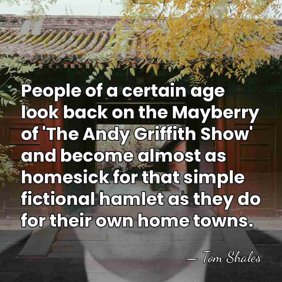 People of a certain age look back on the Mayberry of 'The&hellip; - Tom Shales