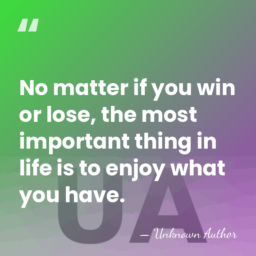 No matter if you win or lose, the most important thing in&hellip; - Dong Dong