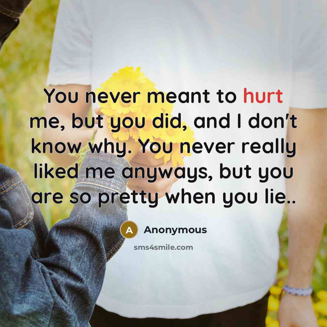 “You never meant to hurt me, but you did, and…” quote by Anonymous