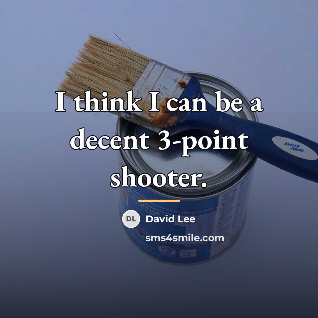 “I think I can be a decent 3-point shooter.…” quote by David Lee