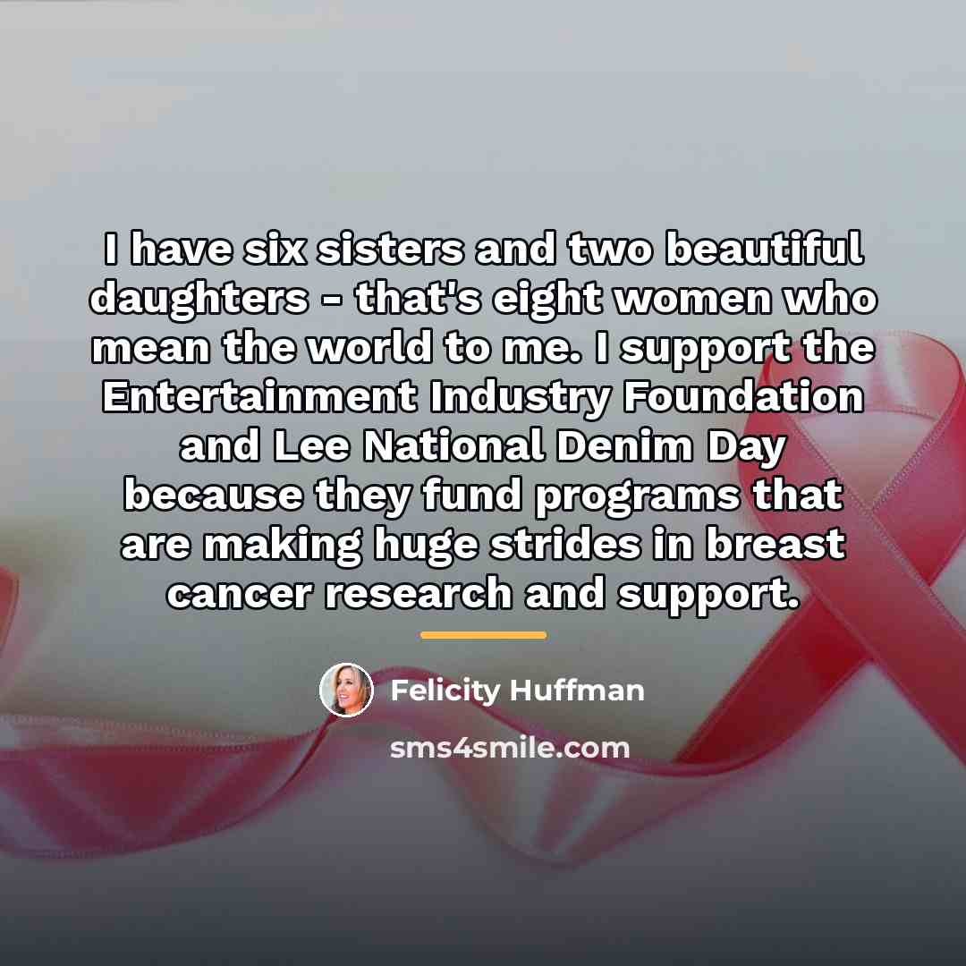 “I have six sisters and two beautiful daughters - that's…” quote by Felicity Huffman