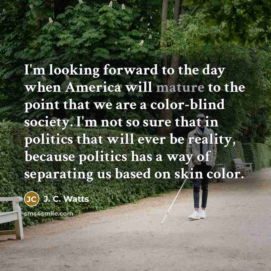 “I'm looking forward to the day when America will mature…” quote by J. C. Watts