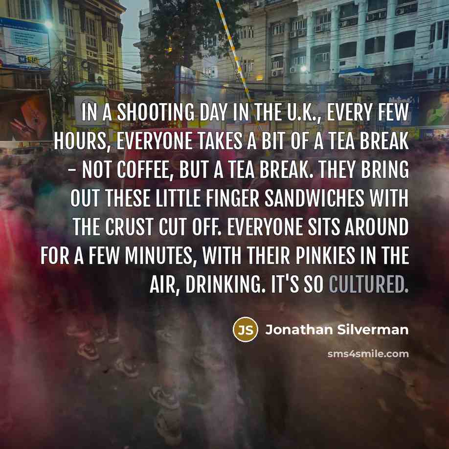 “In a shooting day in the U.K., every few hours,…” quote by Jonathan Silverman