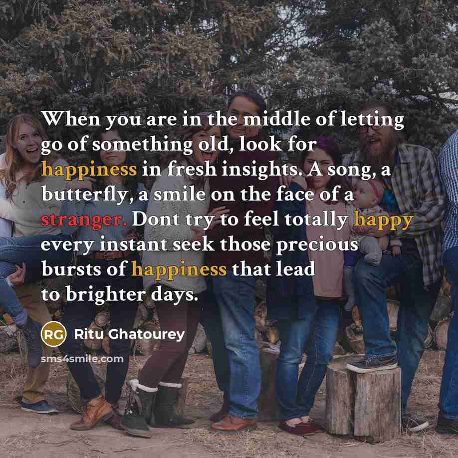 “When you are in the middle of letting go of…” quote by Ritu Ghatourey