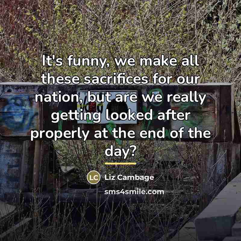 “It's funny, we make all these sacrifices for our nation,…” quote by Liz Cambage
