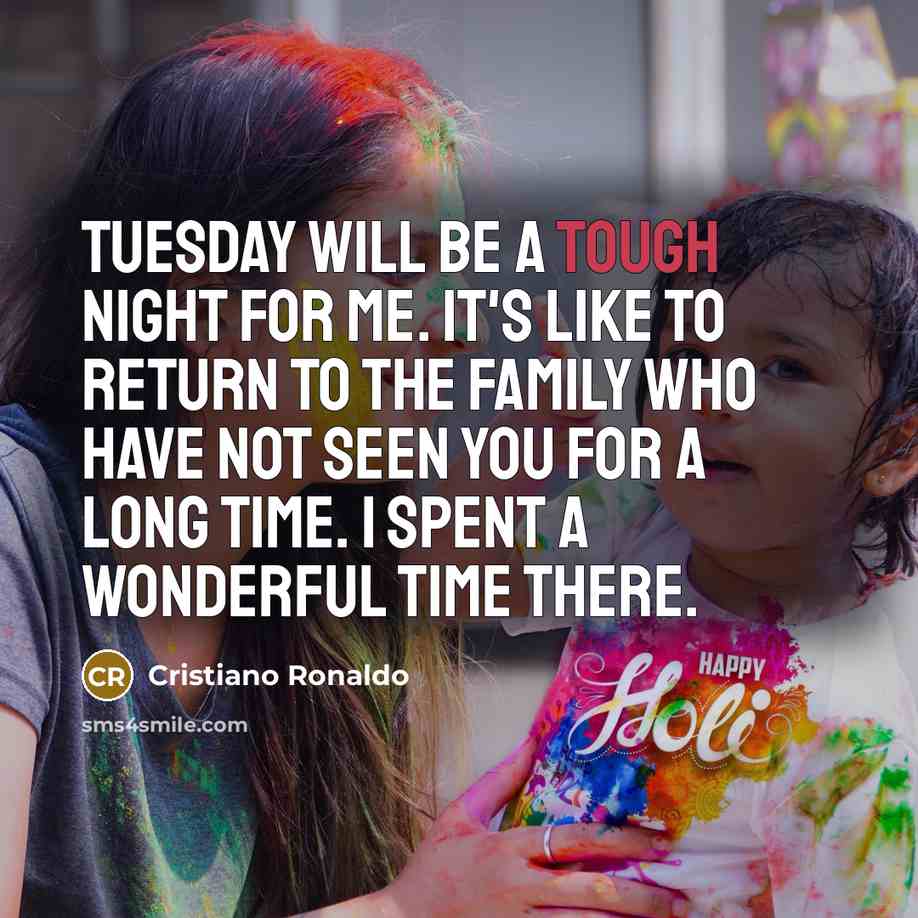 “Tuesday will be a tough night for me. It's like…” quote by Cristiano Ronaldo