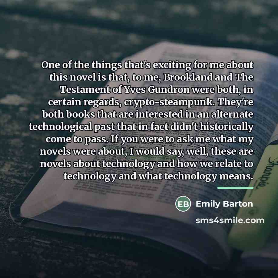 “One of the things that's exciting for me about this…” quote by Emily Barton