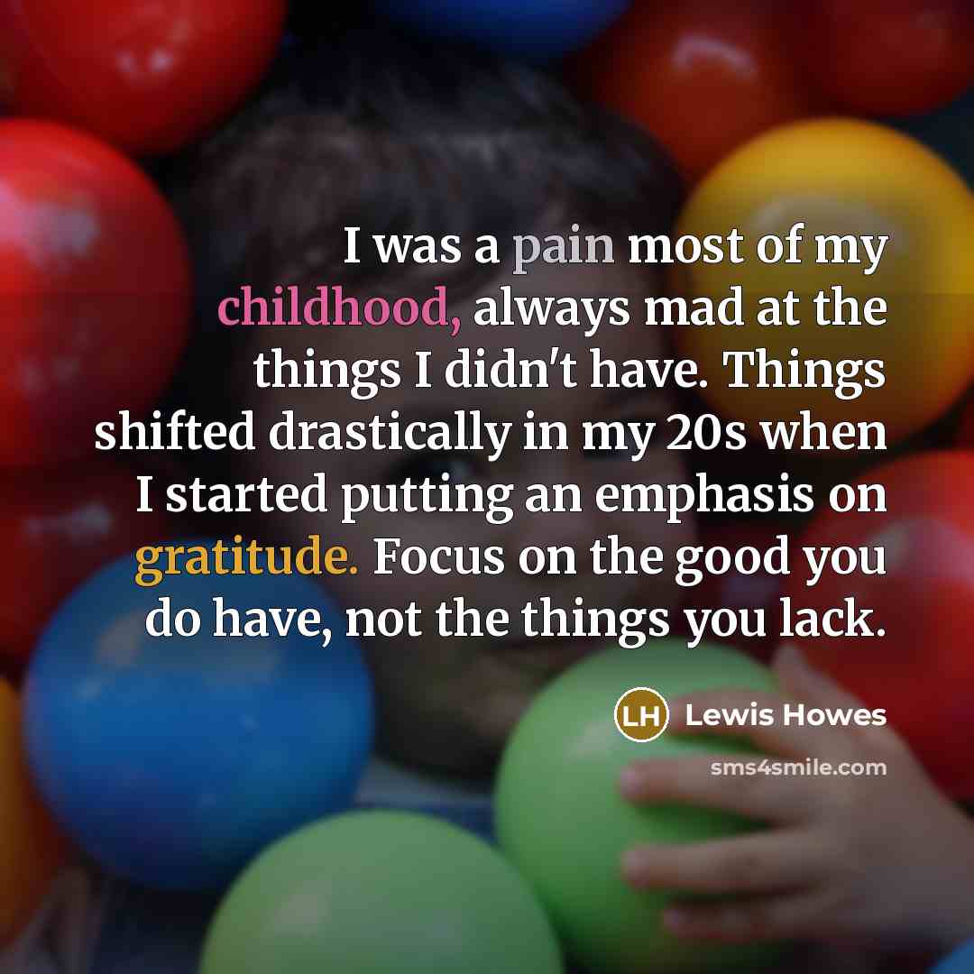 “I was a pain most of my childhood, always mad…” quote by Lewis Howes