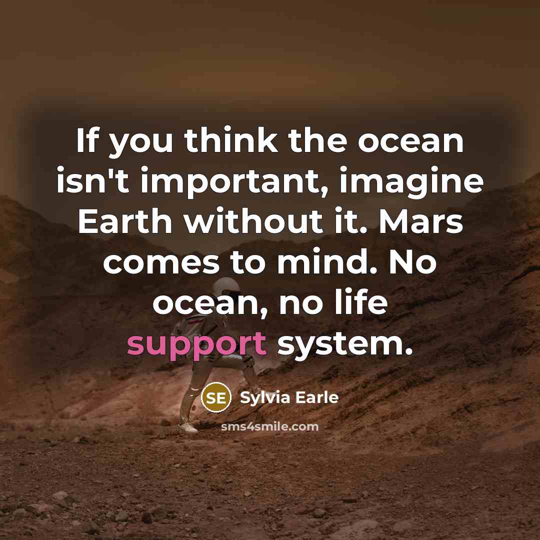 “If you think the ocean isn't important, imagine Earth without…” quote by Sylvia Earle