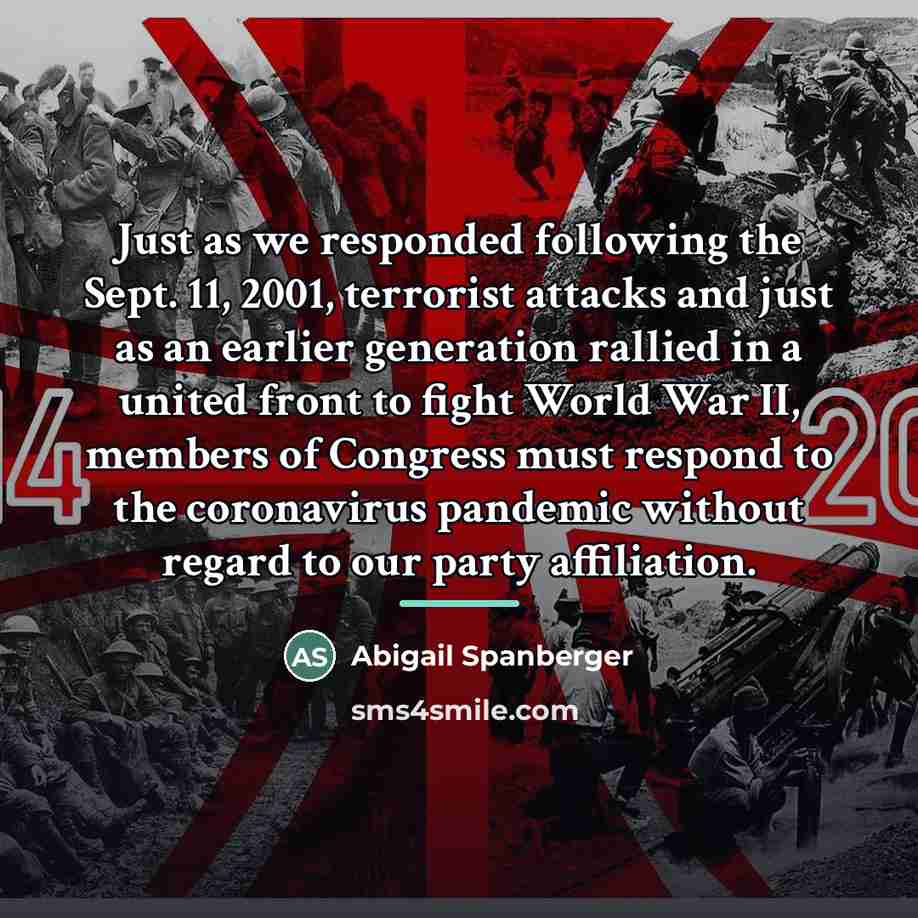 “Just as we responded following the Sept. 11, 2001, terrorist…” quote by Abigail Spanberger
