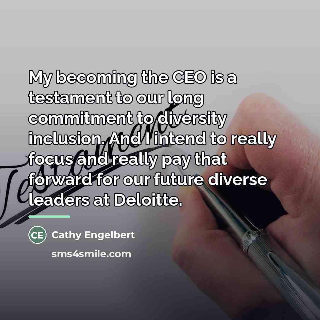 “My becoming the CEO is a testament to our long…” quote by Cathy Engelbert