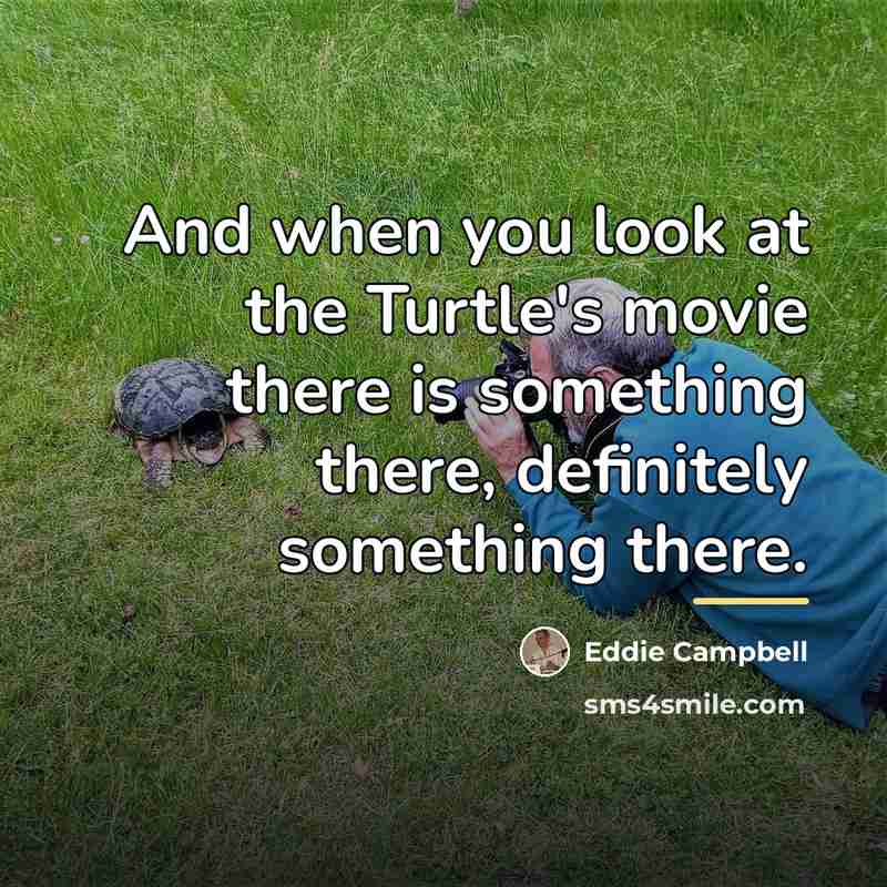 “And when you look at the Turtle's movie there is…” quote by Eddie Campbell