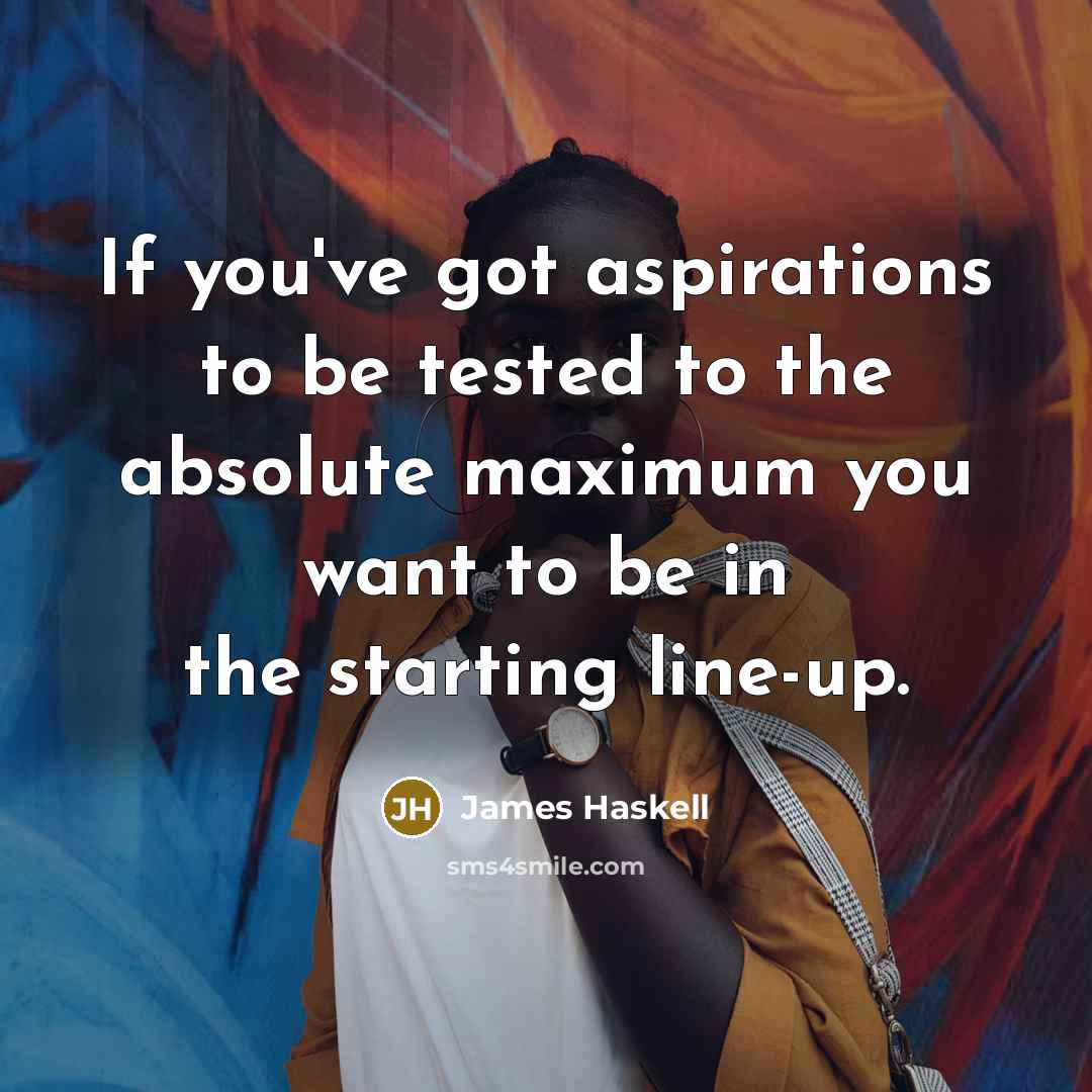 “If you've got aspirations to be tested to the absolute…” quote by James Haskell
