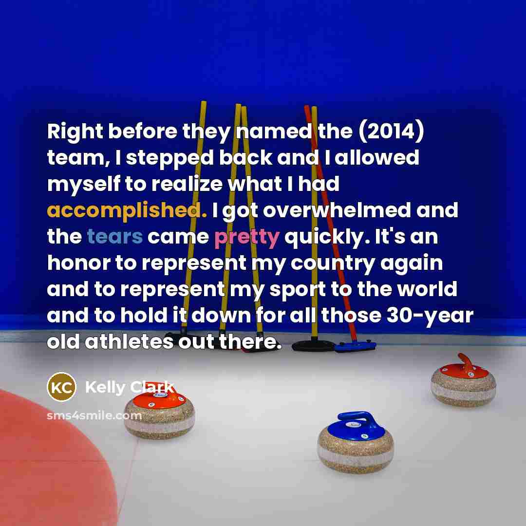 “Right before they named the (2014) team, I stepped back…” quote by Kelly Clark