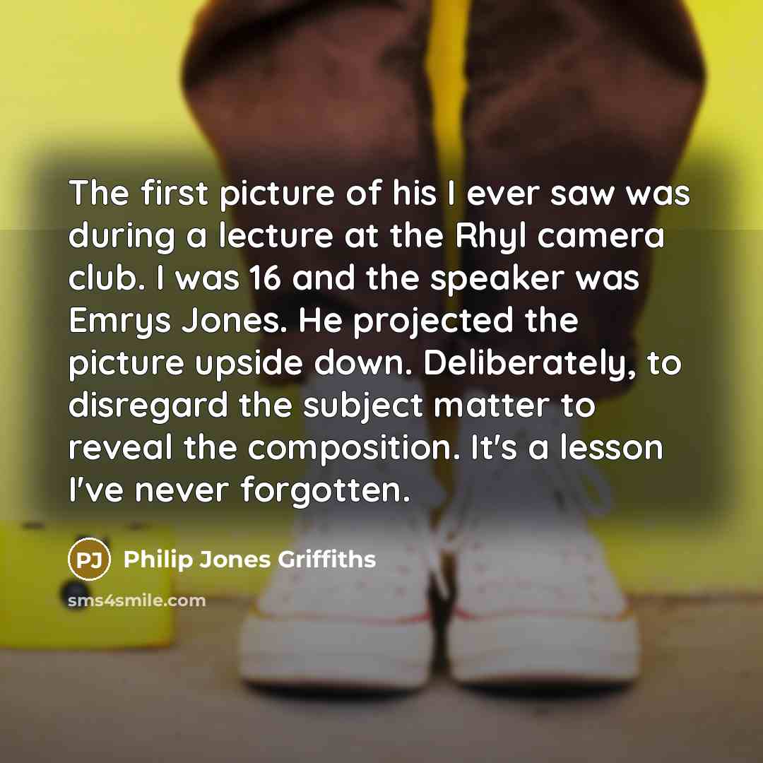 “The first picture of his I ever saw was during…” quote by Philip Jones Griffiths