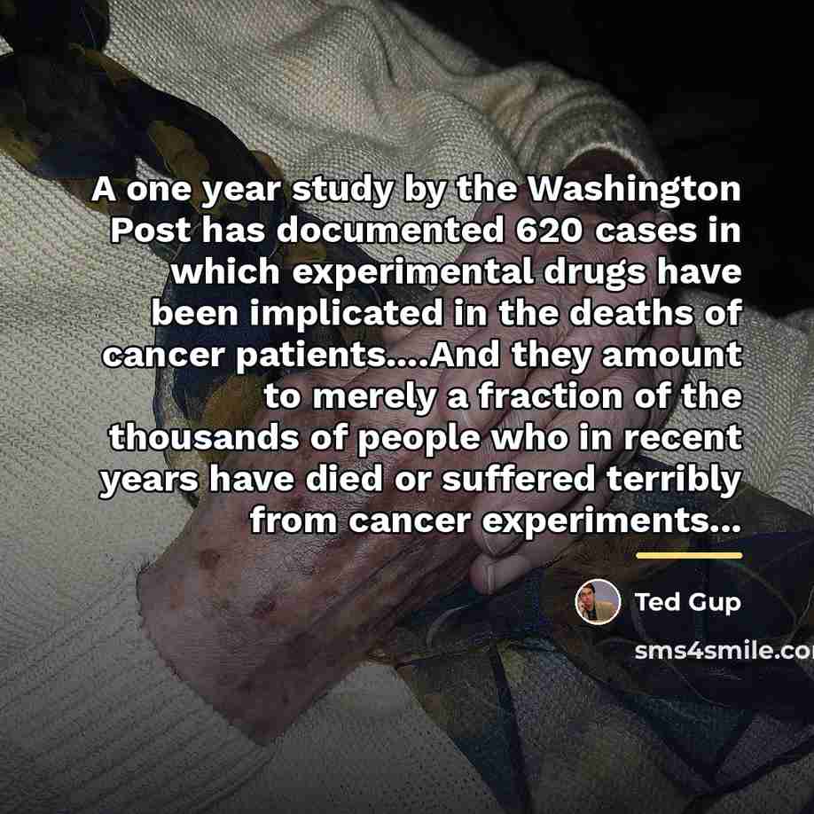 “A one year study by the Washington Post has documented…” quote by Ted Gup