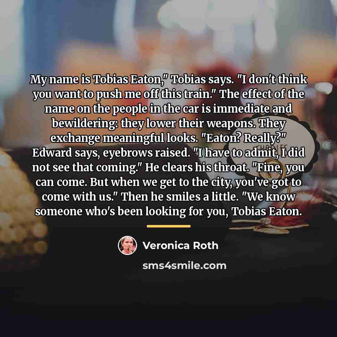 “My name is Tobias Eaton," Tobias says. "I don't think…” quote by Veronica Roth