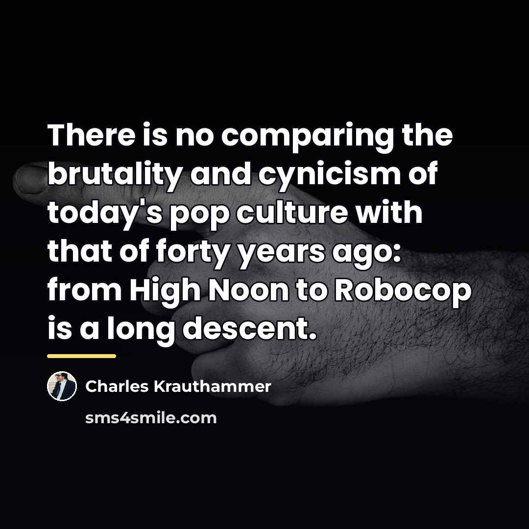 “There is no comparing the brutality and cynicism of today's…” quote by Charles Krauthammer