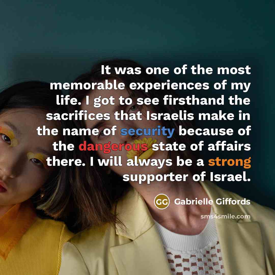 “It was one of the most memorable experiences of my…” quote by Gabrielle Giffords