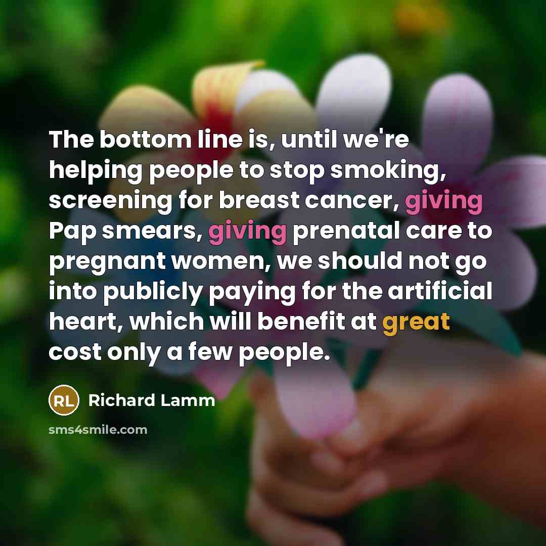 “The bottom line is, until we're helping people to stop…” quote by Richard Lamm