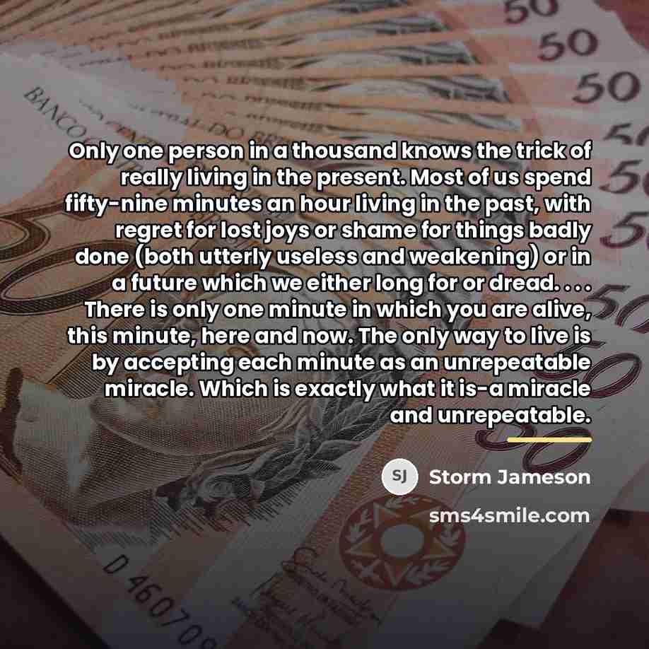 “Only one person in a thousand knows the trick of…” quote by Storm Jameson