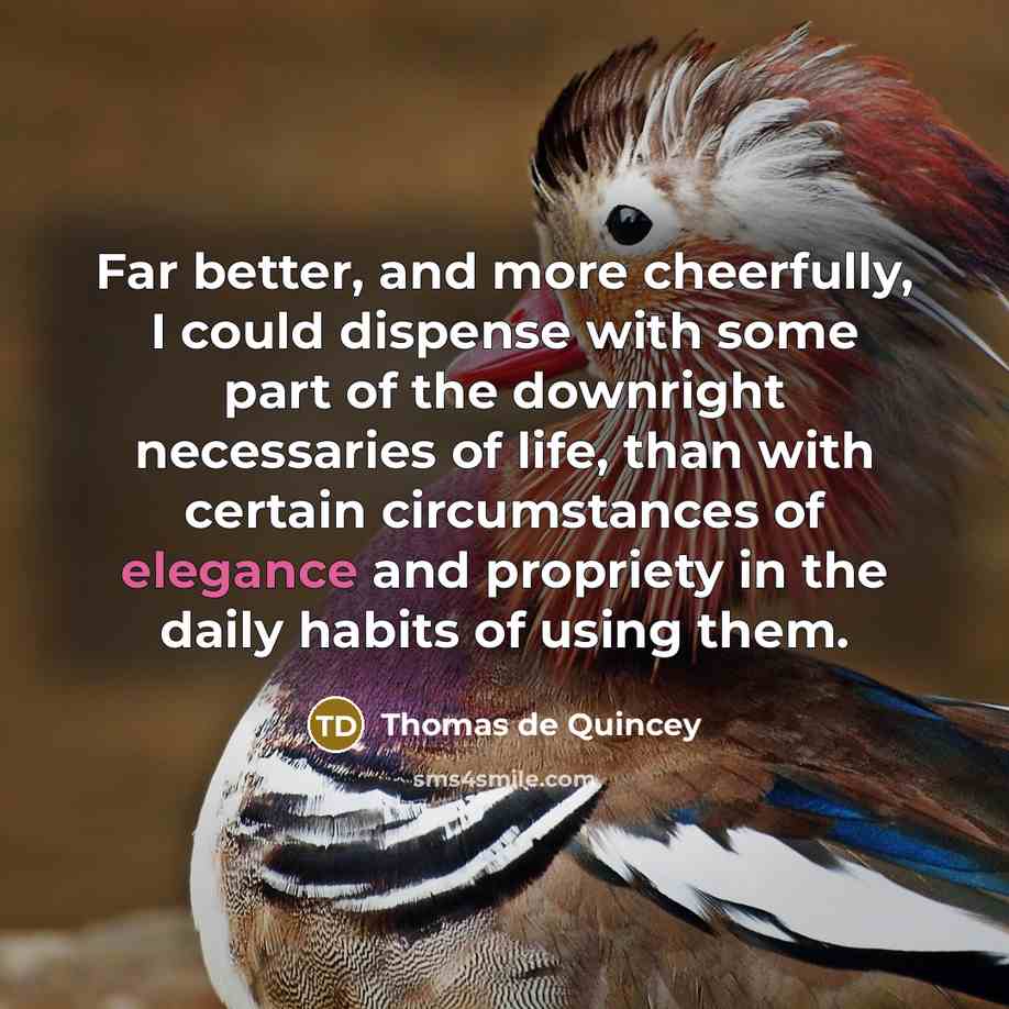“Far better, and more cheerfully, I could dispense with some…” quote by Thomas de Quincey