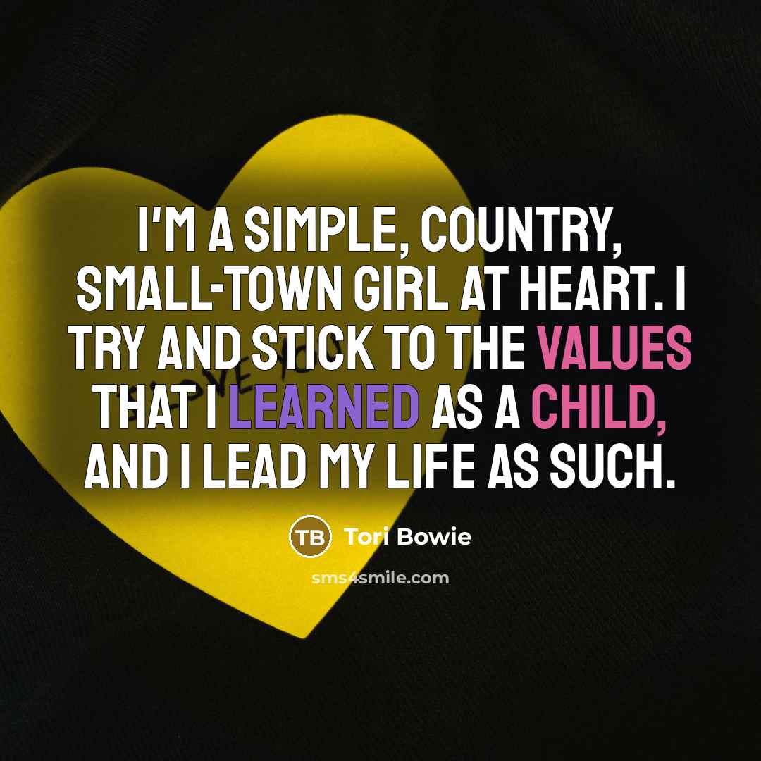 “I'm a simple, country, small-town girl at heart. I try…” quote by Tori Bowie