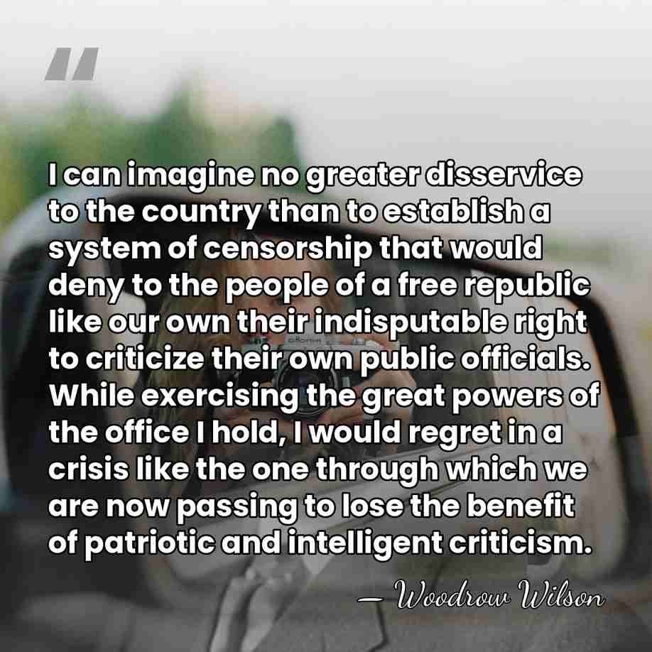 I can imagine no greater disservice to the country than to establish&hellip; - Woodrow Wilson