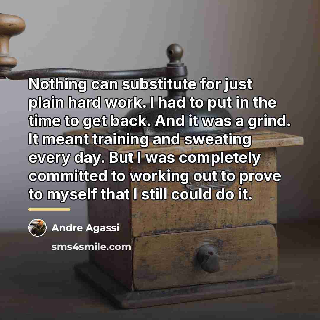 “Nothing can substitute for just plain hard work. I had…” quote by Andre Agassi