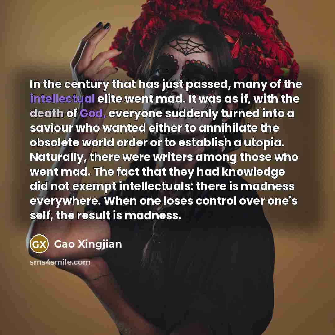 “In the century that has just passed, many of the…” quote by Gao Xingjian