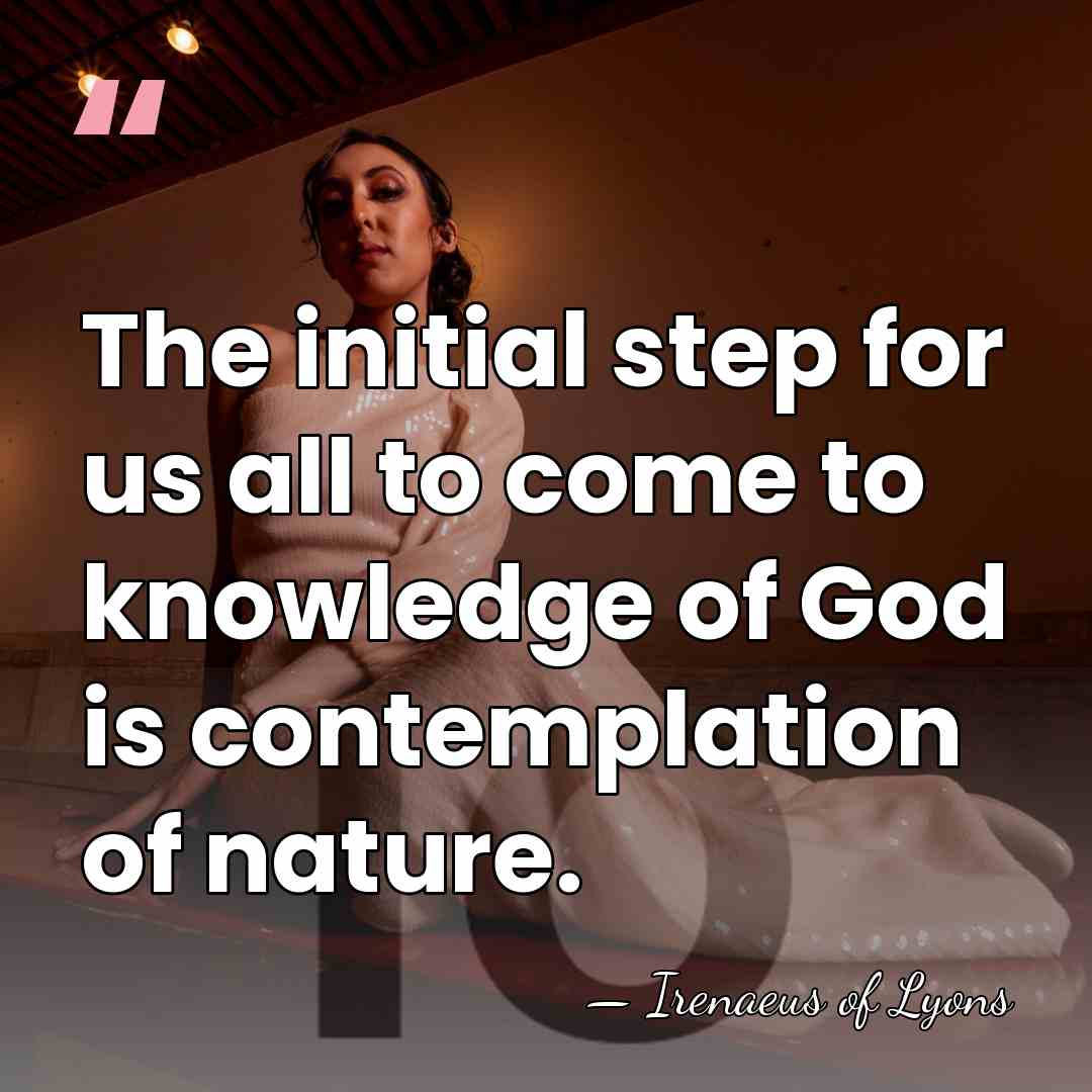 The initial step for us all to come to knowledge of God&hellip; - Irenaeus of Lyons
