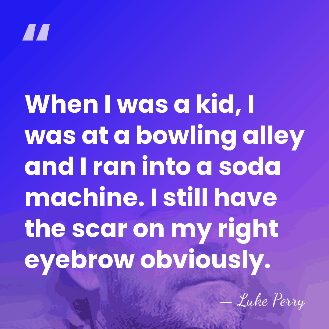 When I was a kid, I was at a bowling alley and&hellip; - Luke Perry