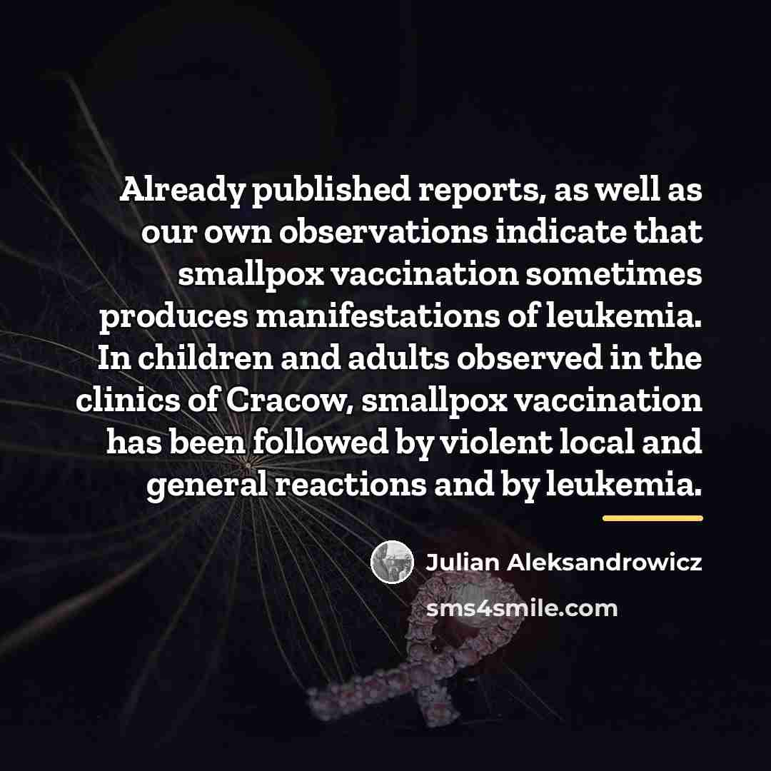 “Already published reports, as well as our own observations indicate…” quote by Julian Aleksandrowicz