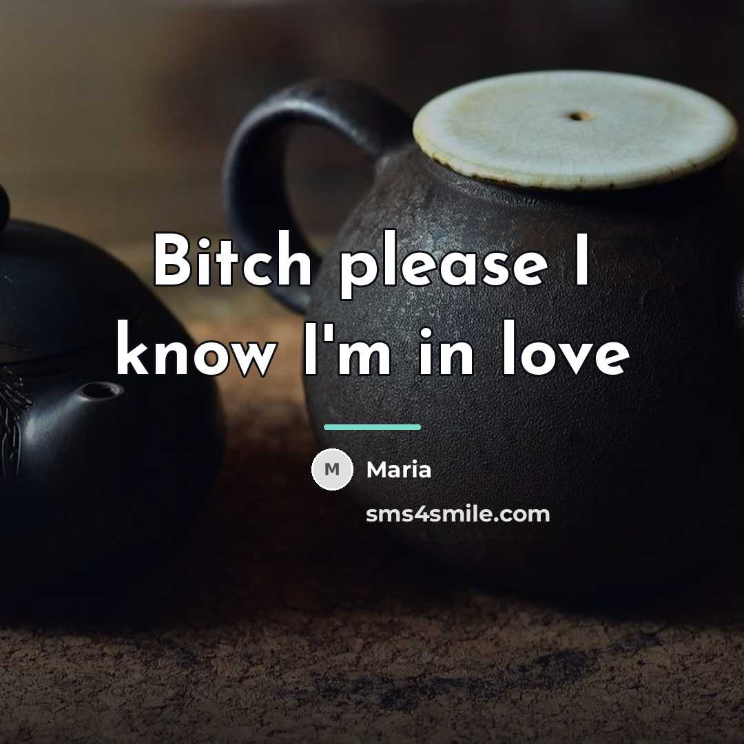 “Bitch please I know I'm in love…” quote by Maria